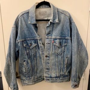 Vintage Levi Strauss Denim Jean Trucker Jacket Size Large